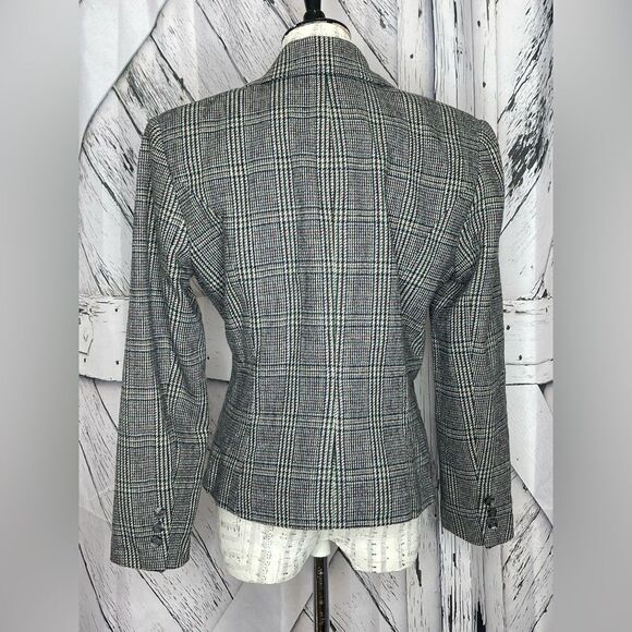 VINTAGE E.H. Woods Glen Plaid Wool Jacket 8 - Picture 2 of 4